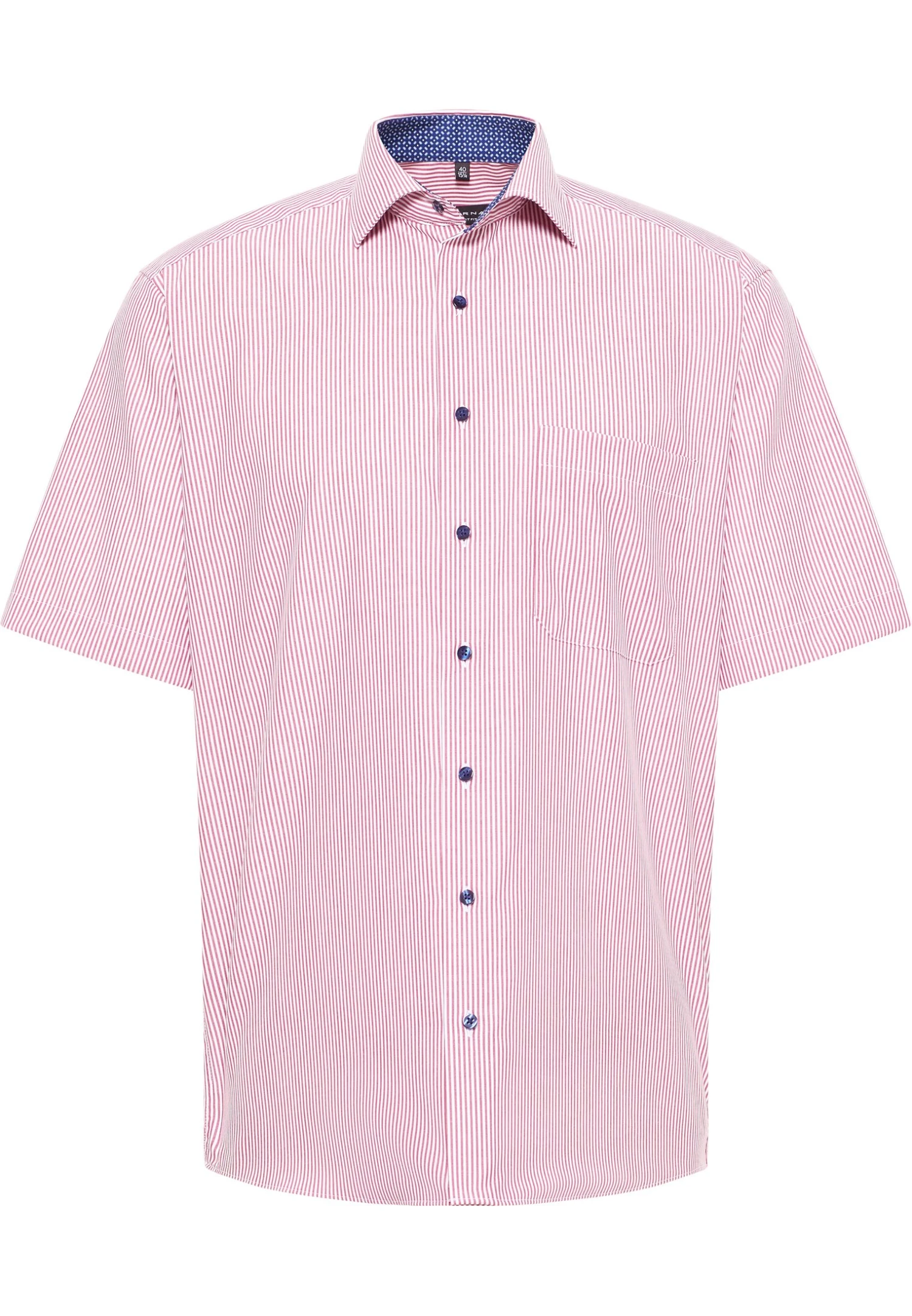 Eterna Popeline Kurzarm Comfort Fit - Overhemd - Rubinrot 6 Eterna Popeline Kurzarm Comfort Fit - Overhemd - Rubinrot - Afbeelding 4