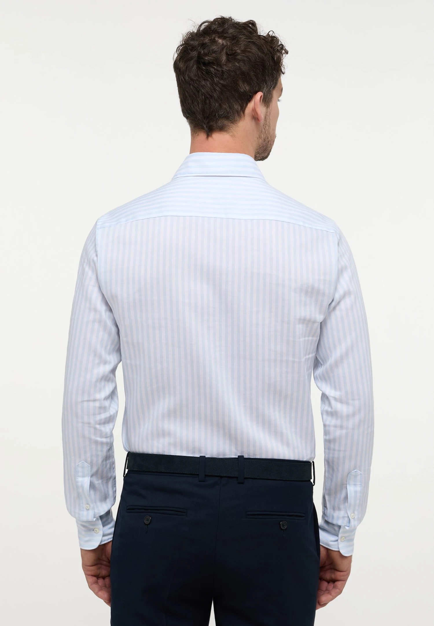 Eterna Gestreiftes Soft Tailoring- Zakelijk Overhemd - Hellblau 4 Eterna Gestreiftes Soft Tailoring- Zakelijk Overhemd - Hellblau - Afbeelding 2
