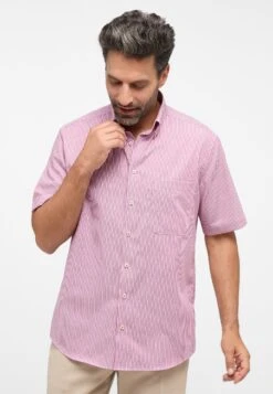 Eterna Gestreiftes Comfort Fit - Overhemd - Rot