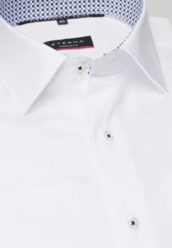 Eterna Langarm Modern Fit Twill-Stretch Unifarben - Zakelijk Overhemd - Weiß -Eterna ed3c859b3c1a4bd68da14baf21a49922