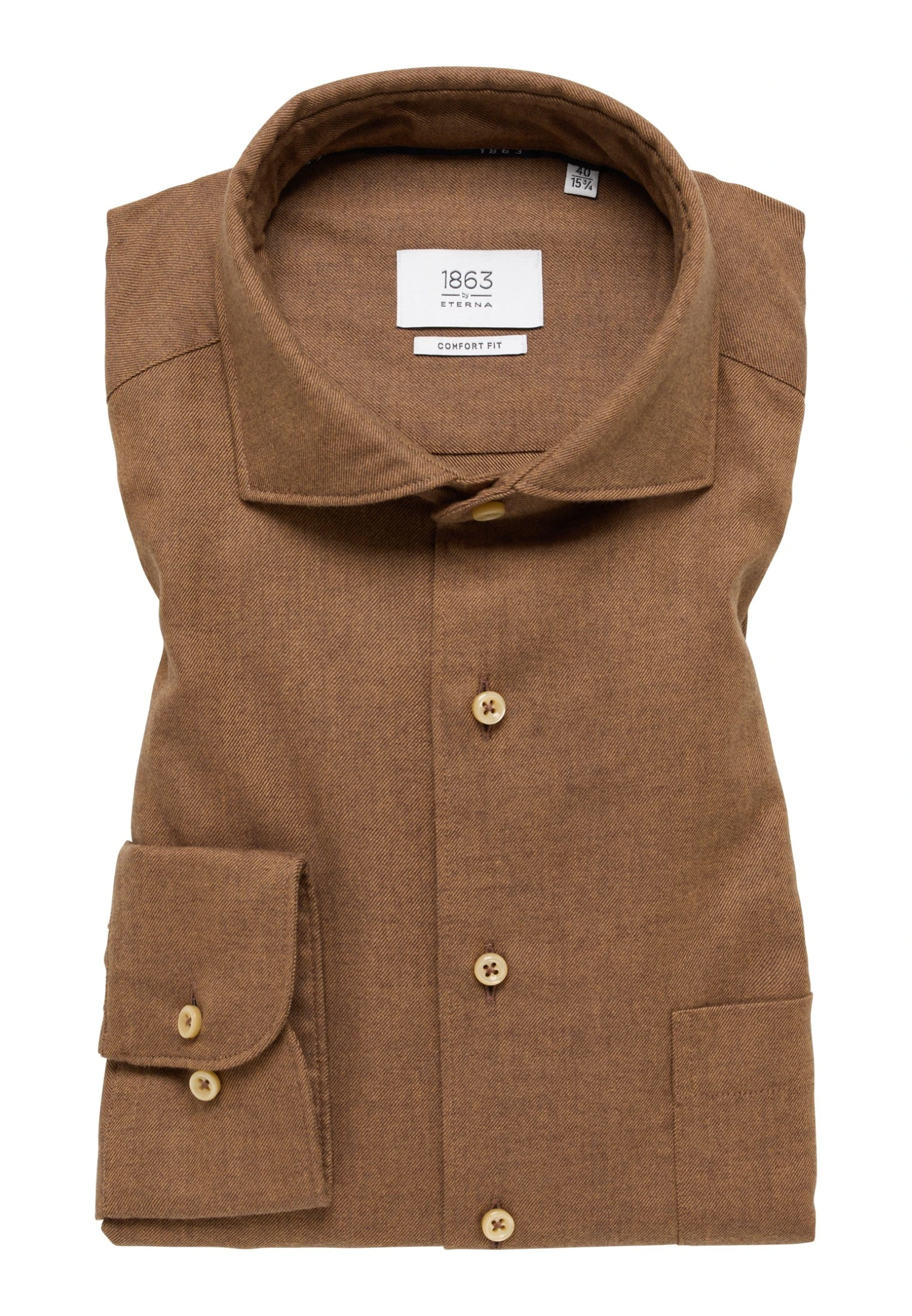Eterna Soft Tailoring Comfort Fit - Overhemd - Hazelnut 8 Eterna Soft Tailoring Comfort Fit - Overhemd - Hazelnut - Afbeelding 6