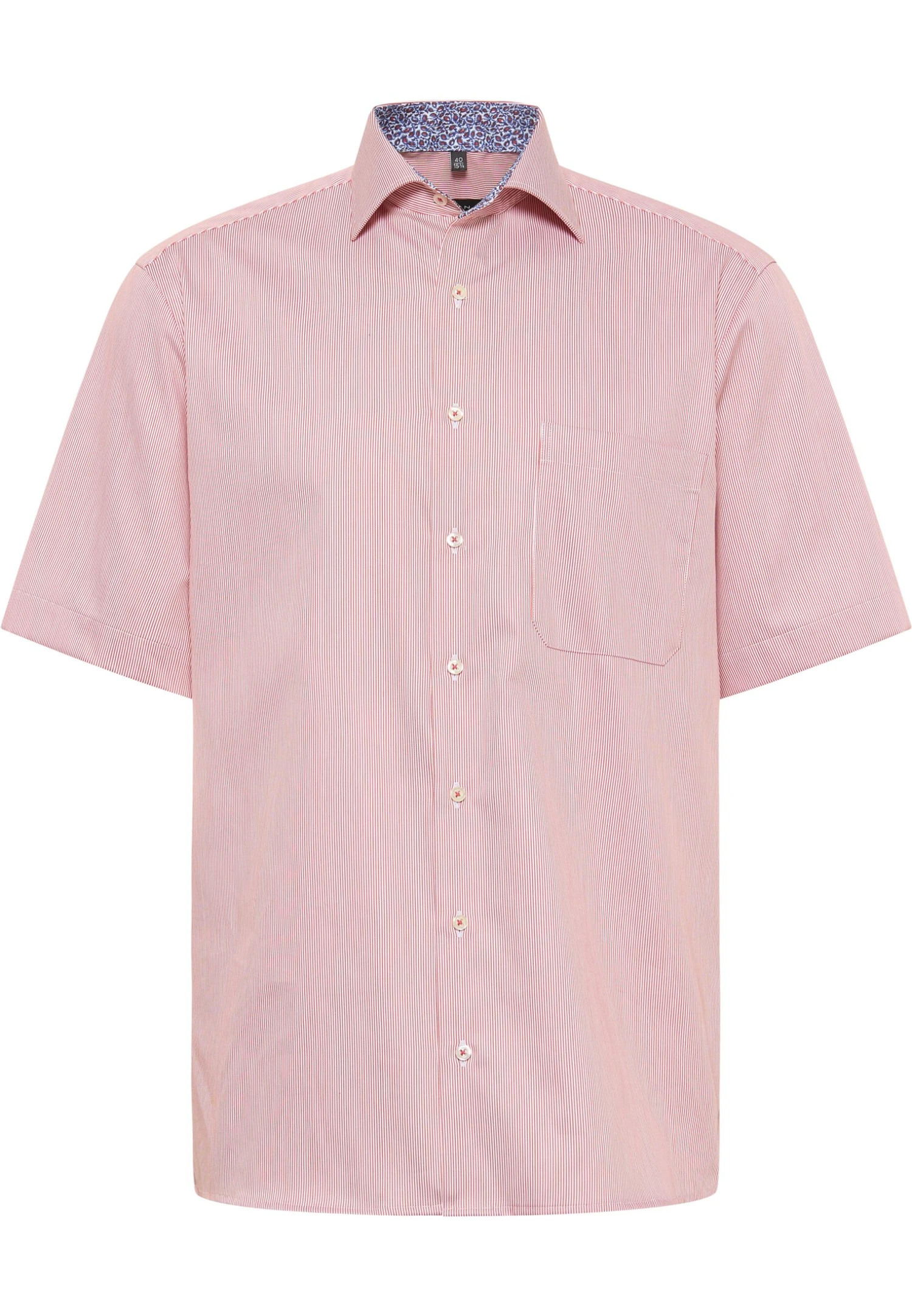 Eterna Gestreiftes Comfort Fit - Overhemd - Rusty Red 6 Eterna Gestreiftes Comfort Fit - Overhemd - Rusty Red - Afbeelding 4