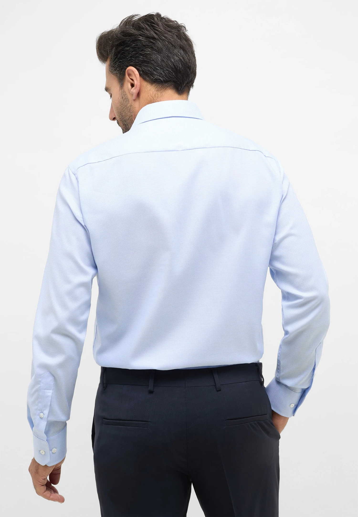 Eterna Struktur Modern Fit - Zakelijk Overhemd - Hellblau 4 Eterna Struktur Modern Fit - Zakelijk Overhemd - Hellblau - Afbeelding 2