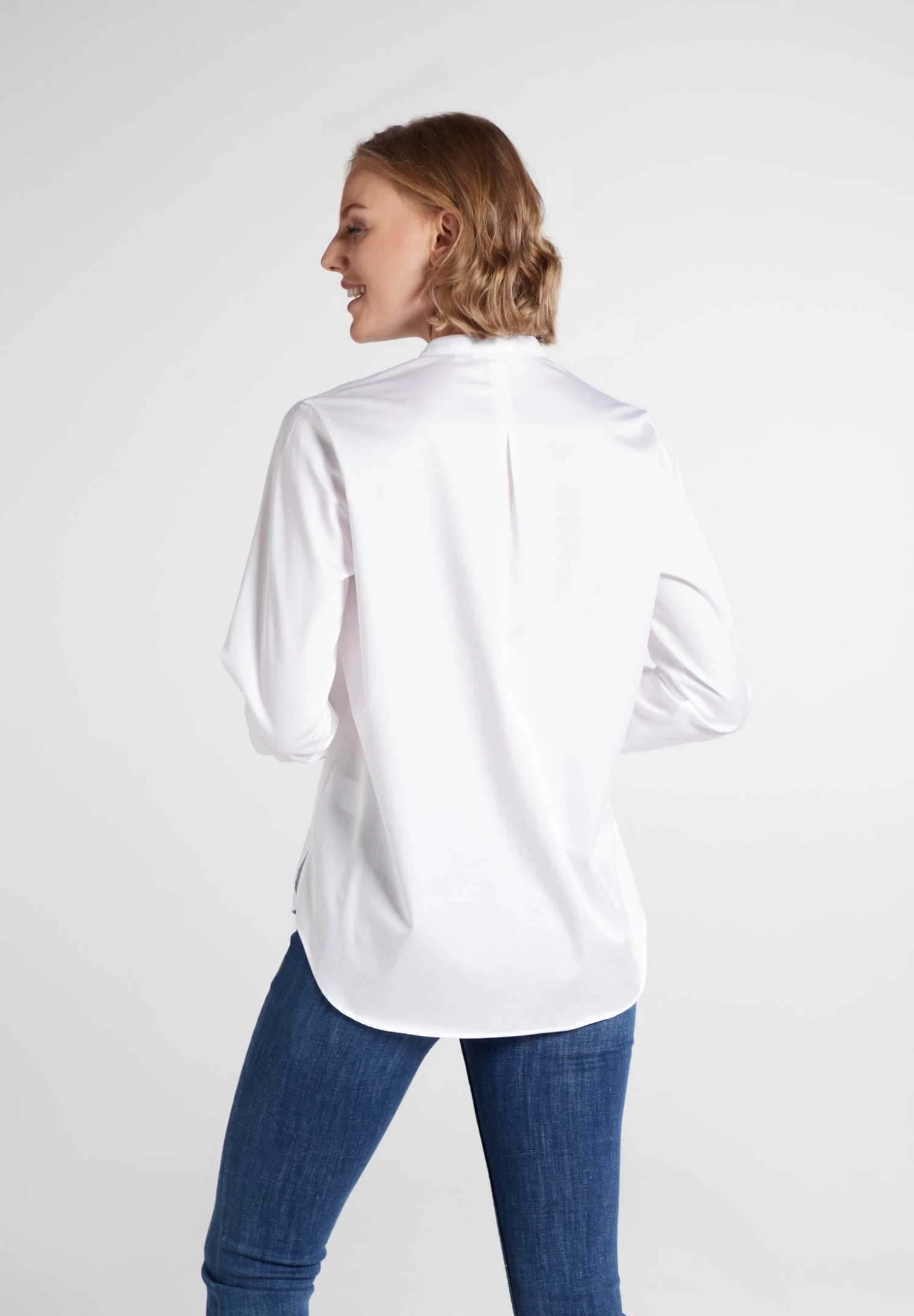 Eterna Langarm Modern Classic - Tuniek - Weiß 4 Eterna Langarm Modern Classic - Tuniek - Weiß - Afbeelding 2