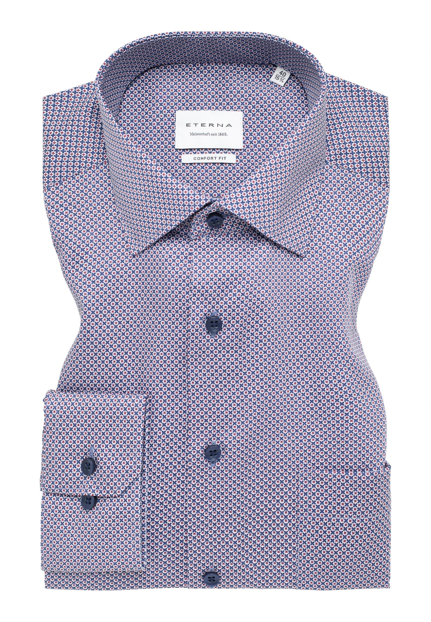 Eterna Print Comfort Fit - Overhemd - Rot 8 Eterna Print Comfort Fit - Overhemd - Rot - Afbeelding 6