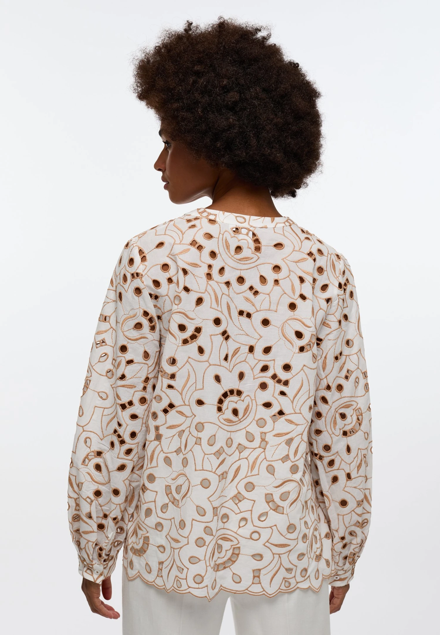 Eterna Lochstickerei - Blouse - Weiß 4 Eterna Lochstickerei - Blouse - Weiß - Afbeelding 2