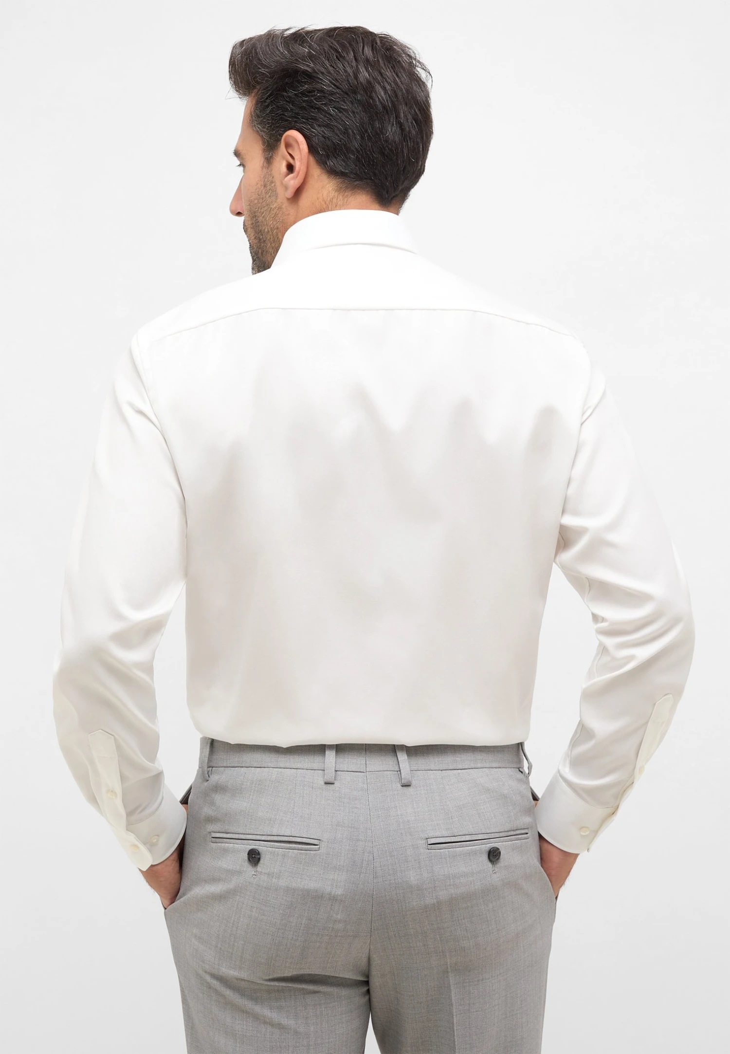 Eterna Langarm Comfort Fit - Zakelijk Overhemd - Beige 4 Eterna Langarm Comfort Fit - Zakelijk Overhemd - Beige - Afbeelding 2