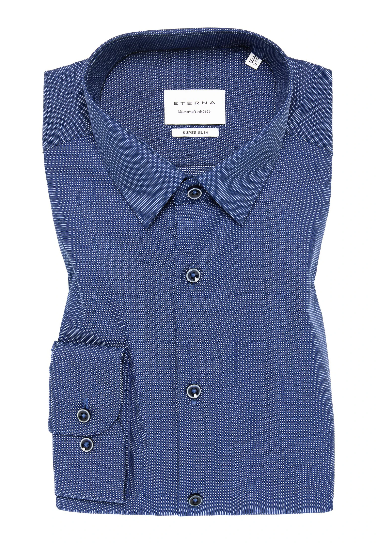 Eterna Struktur Slim - Zakelijk Overhemd - Blau 7 Eterna Struktur Slim - Zakelijk Overhemd - Blau - Afbeelding 5