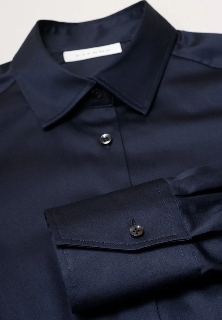 Eterna Modern Classic - Overhemdblouse - Marine 7 Eterna Modern Classic - Overhemdblouse - Marine - Afbeelding 5