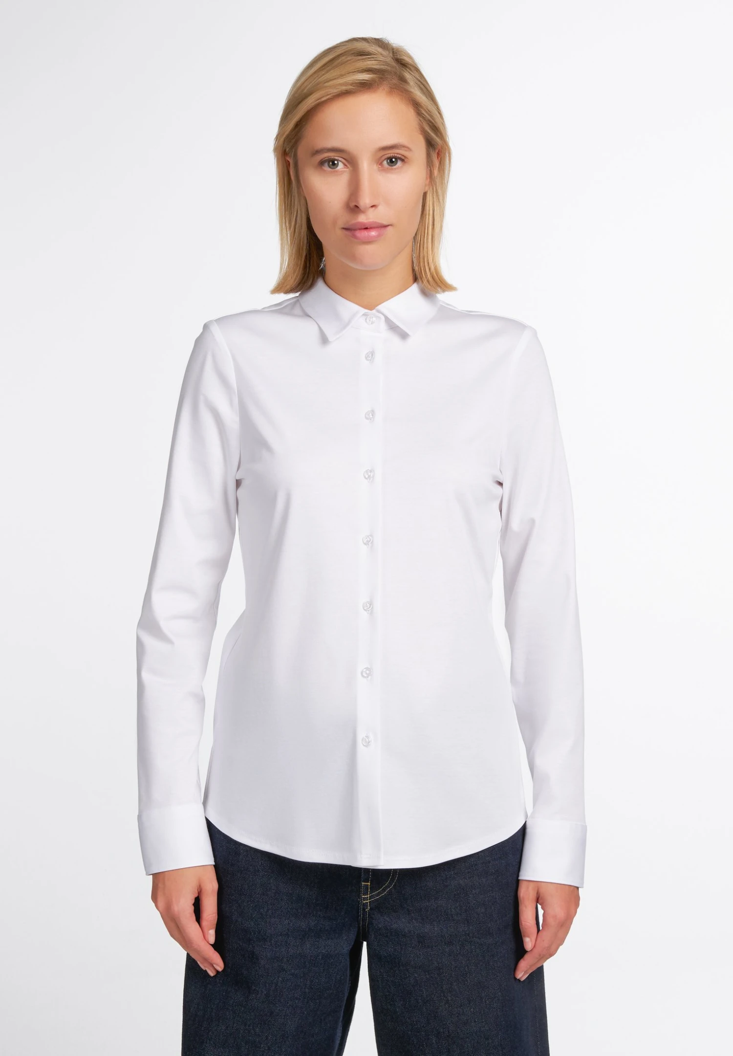 Eterna Langarm Modern Classic - Overhemdblouse - Weiß 3 Eterna Langarm Modern Classic - Overhemdblouse - Weiß