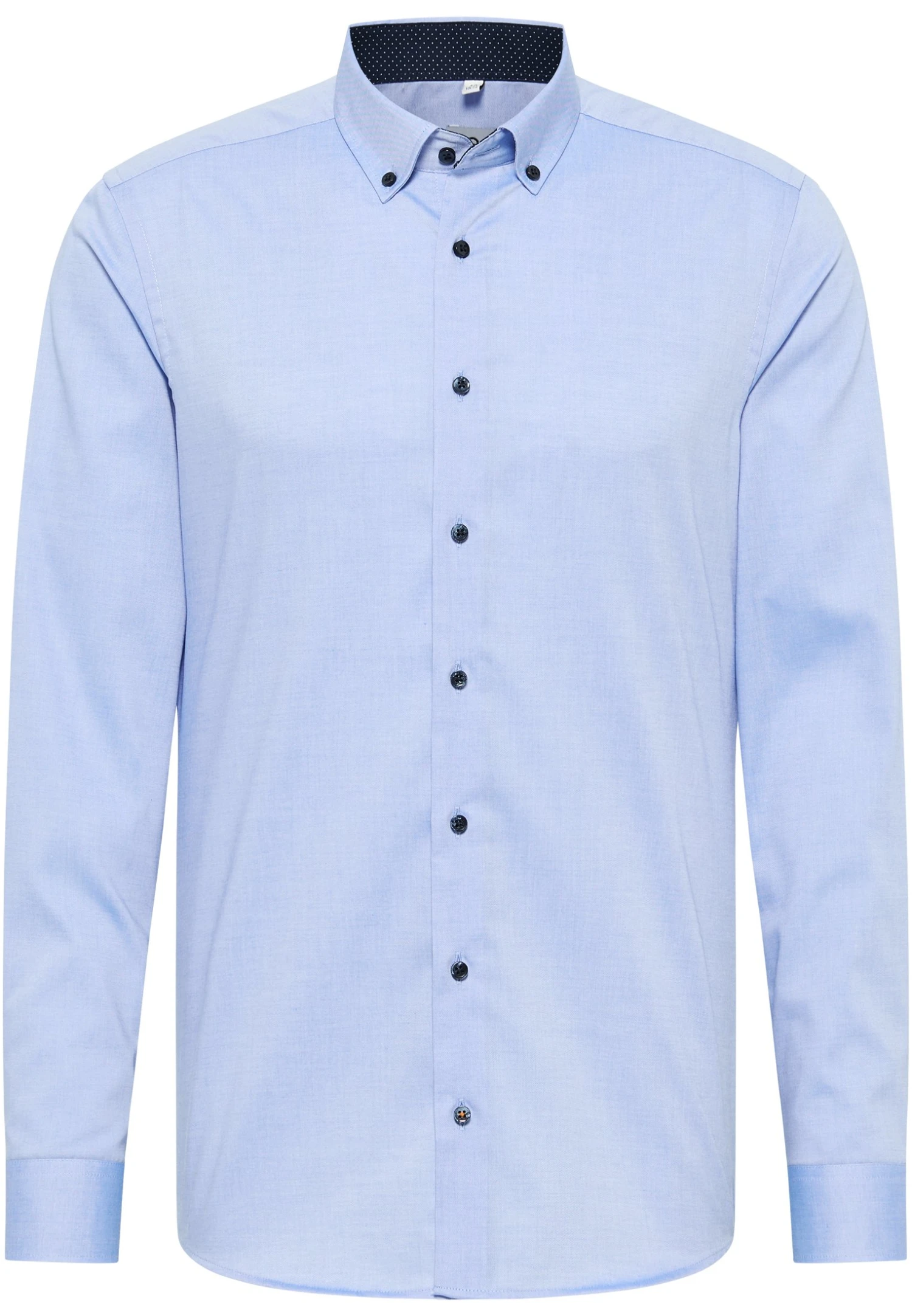 Eterna Unifarbenes Pinpoint - Overhemd - Blau 6 Eterna Unifarbenes Pinpoint - Overhemd - Blau - Afbeelding 4