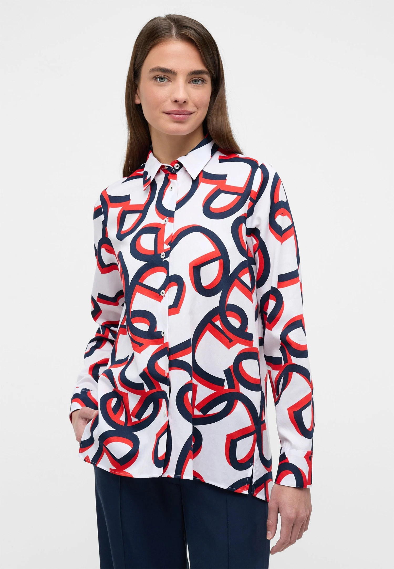 Eterna Loose Fit - Overhemdblouse - Rot 3 Eterna Loose Fit - Overhemdblouse - Rot