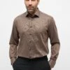 Eterna Struktur Comfort Fit - Zakelijk Overhemd - Taupe -Eterna f89eff3582274aa2aecec260f76c6152