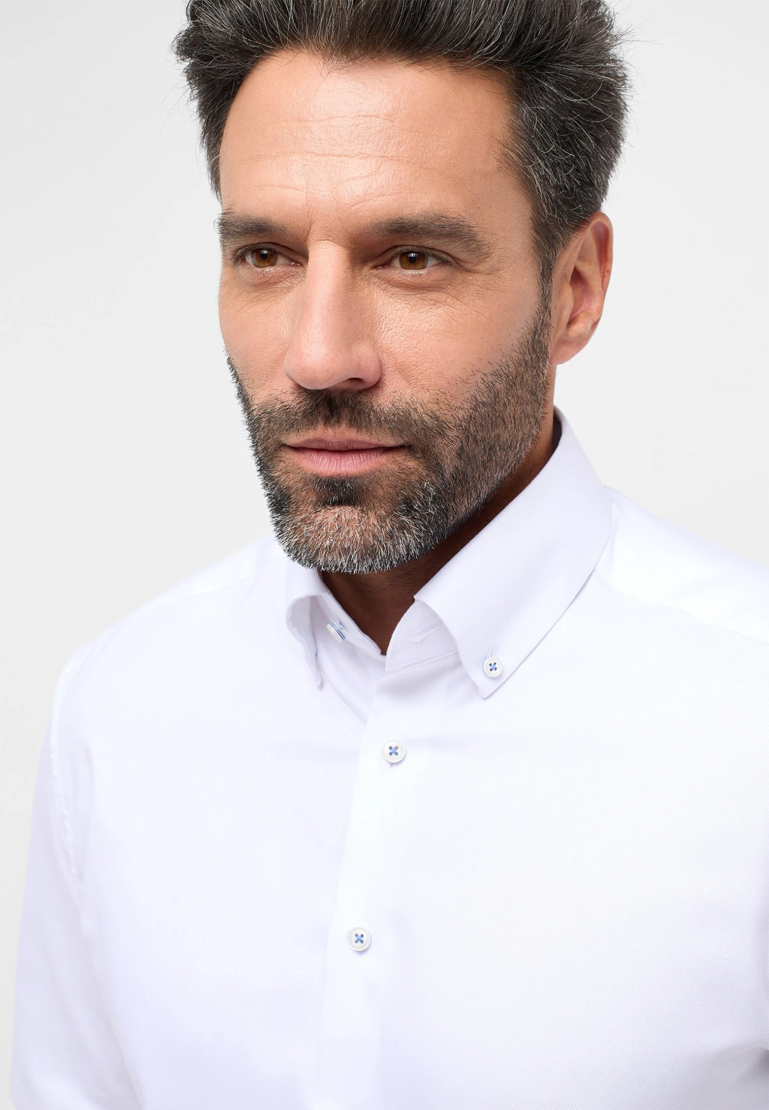 Eterna Oxford Modern Fit - Overhemd - Weiß 5 Eterna Oxford Modern Fit - Overhemd - Weiß - Afbeelding 3