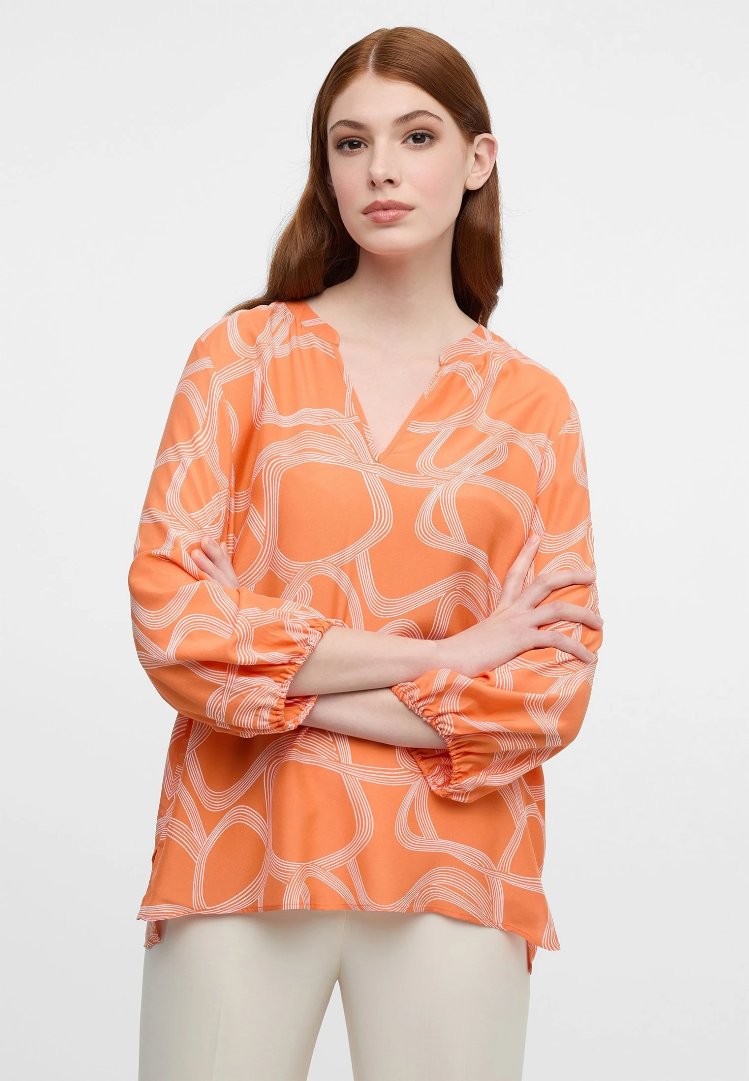 Eterna Regular Fit - Blouse - Mandarine 3 Eterna Regular Fit - Blouse - Mandarine
