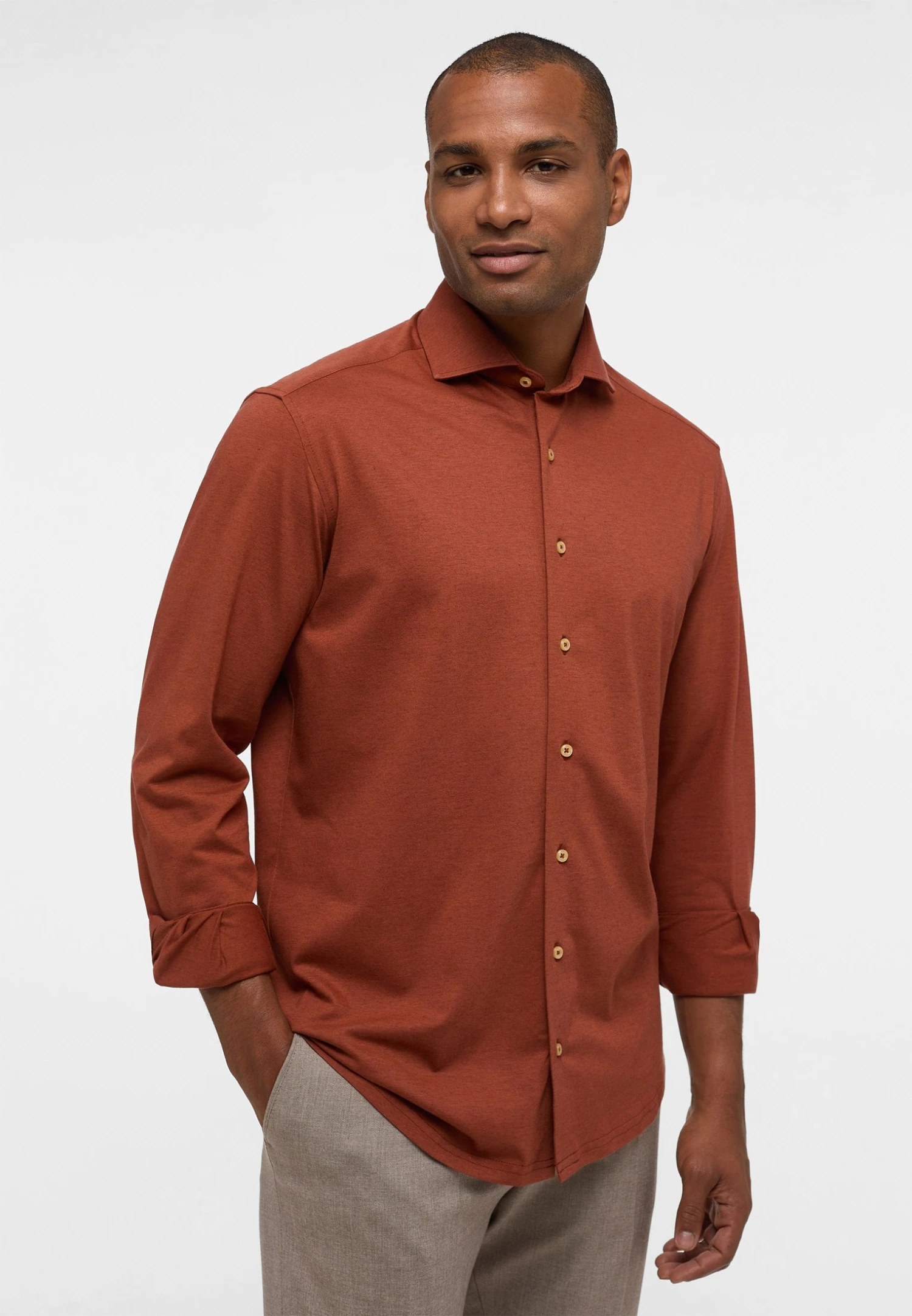 Eterna Soft Tailoring Comfort Fit - Overhemd - Terracotta 3 Eterna Soft Tailoring Comfort Fit - Overhemd - Terracotta