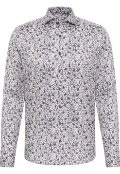 Eterna Bedrucktes Soft Tailoring - Overhemd - Grau -Eterna fae049d8f5544b139574bb7bdd4c6d8b