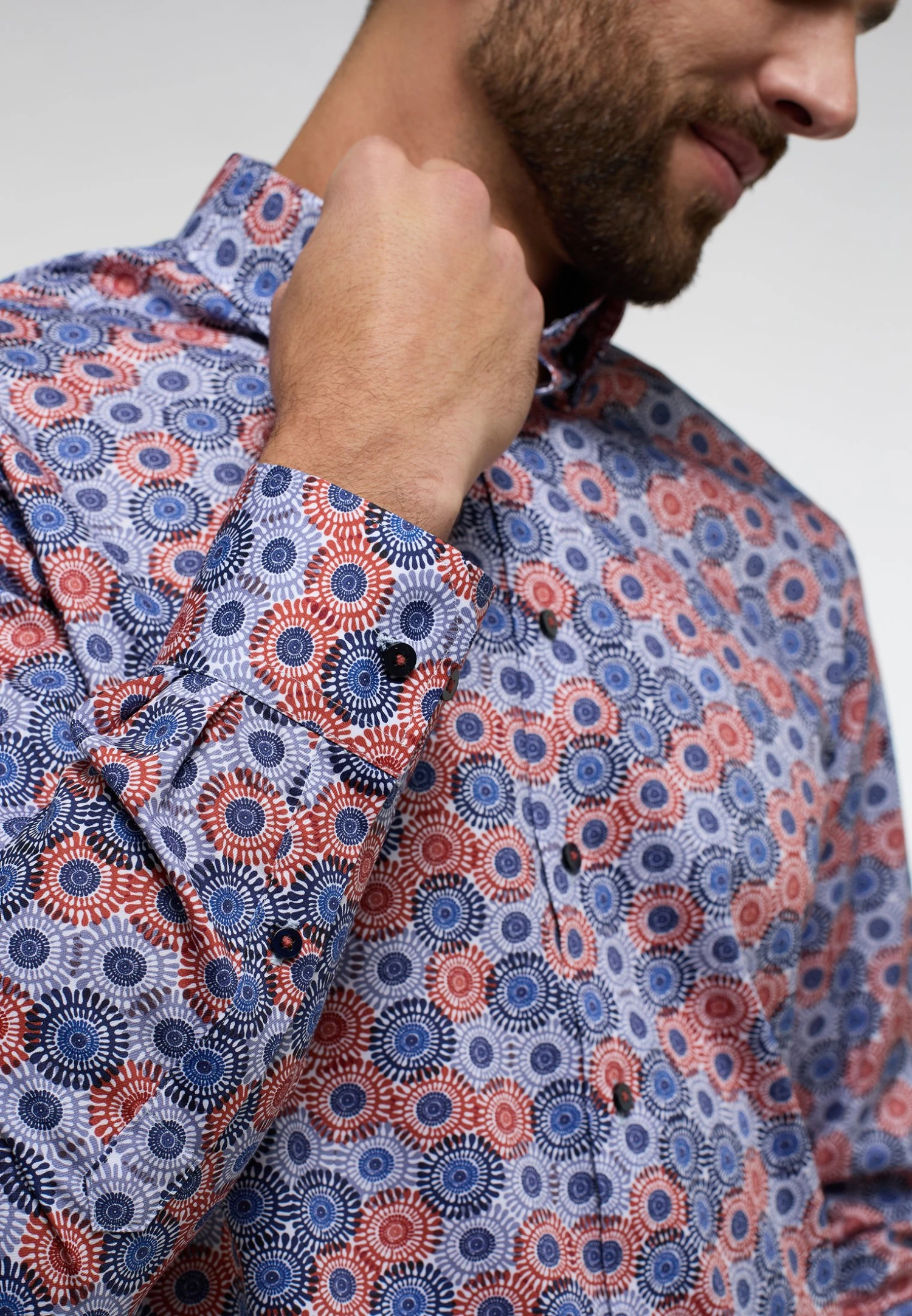 Eterna Bedrucktes Twill Modern Fit - Overhemd - Rot 5 Eterna Bedrucktes Twill Modern Fit - Overhemd - Rot - Afbeelding 3