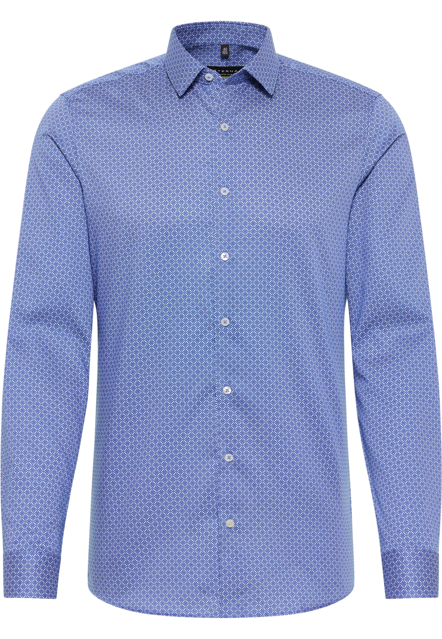 Eterna Bedrucktes Twill Super - Overhemd - Hellblau 6 Eterna Bedrucktes Twill Super - Overhemd - Hellblau - Afbeelding 4