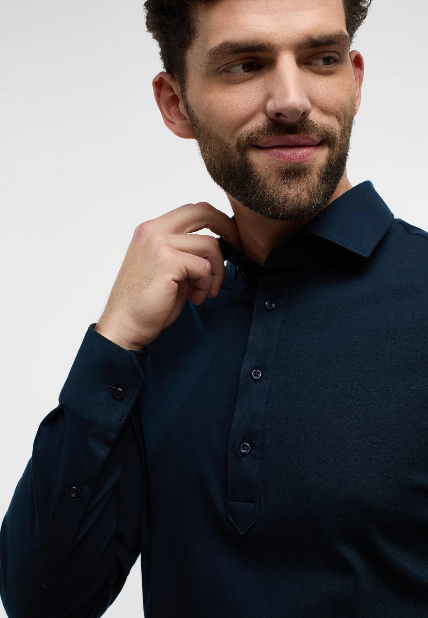 Eterna Modern Fit - Poloshirt - Dunkelblau 5 Eterna Modern Fit - Poloshirt - Dunkelblau - Afbeelding 3