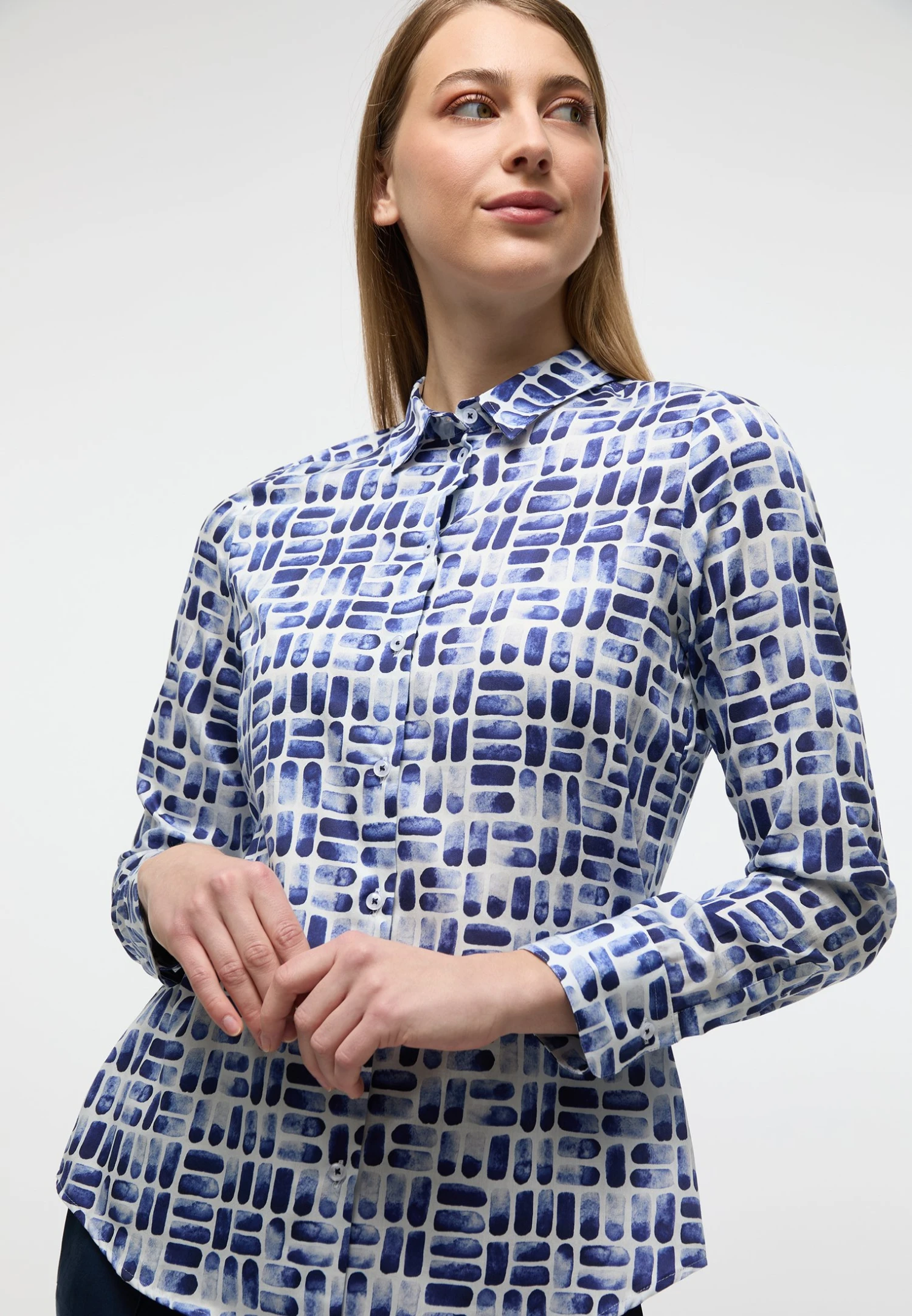 Eterna Classic Fit - Overhemdblouse - Blau 5 Eterna Classic Fit - Overhemdblouse - Blau - Afbeelding 3