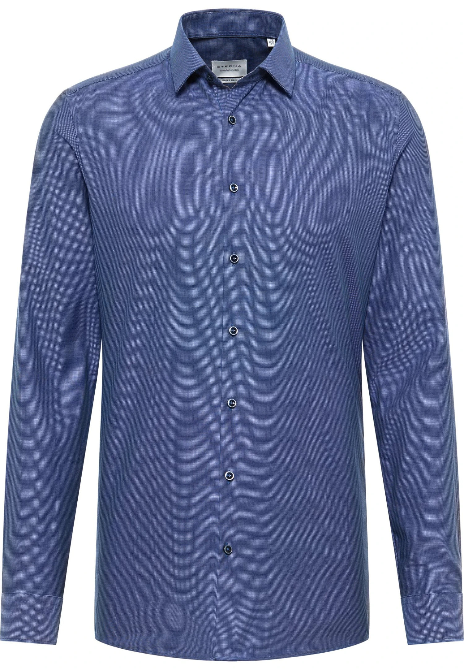 Eterna Struktur Slim - Zakelijk Overhemd - Blau 6 Eterna Struktur Slim - Zakelijk Overhemd - Blau - Afbeelding 4